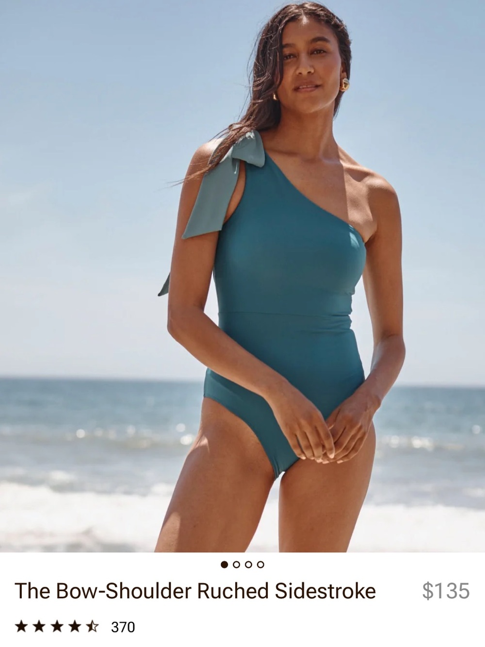 The Bow-Shoulder Ruched Sidestroke
